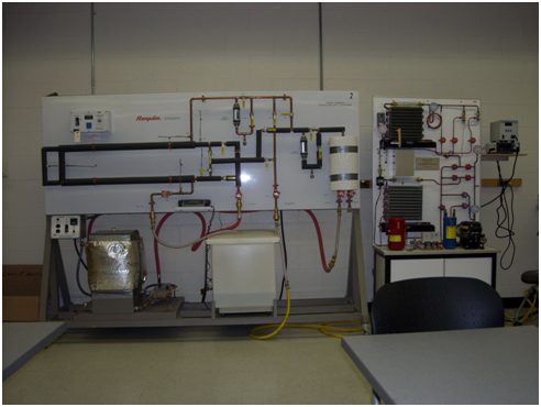Typical Double Pipe Heat Exchanger & Refrigeration Unit