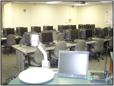 Computer Design/applications Laboratory, as viewed from the instructor podium